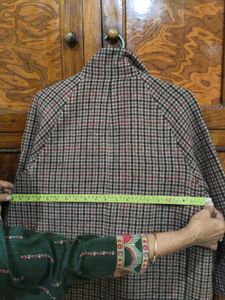 Vintage Plaid Overcoat