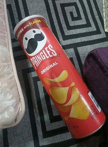 Empty Pringles Cylinder Shaped Box