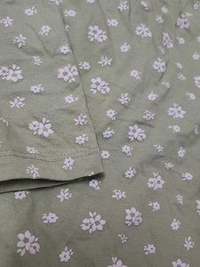 Max Fashion Floral Pastel Green Tshirt