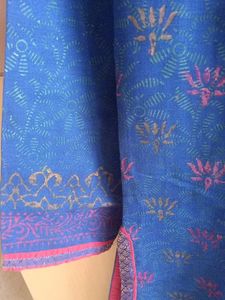 Biba Blue Lotus Print Kurta Set