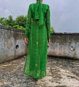 Slylish Green Checkered Kurta Set💚💚💚