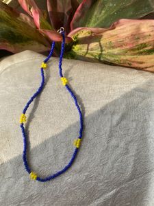 Navy Blue Small Beads Mala