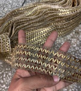 4 Golden Fabric Laces Total 38 Meters Approx