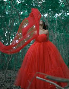 Stunning Red Tulle Gown