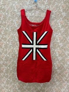 Red Union Jack Mini Dress