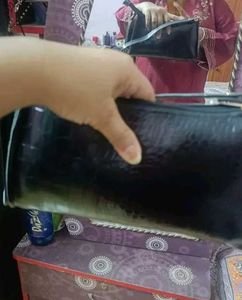 Chic Black Baguette Bag
