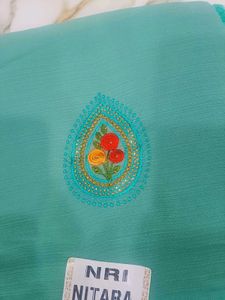 Elegant Teal Saree