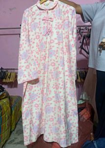 Kawaii Cute Floral Bow Barbie Nighty Night Suit