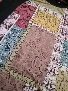 Patchwork Print Sleeveless Top