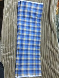 Blue Checked Shirt Fabric