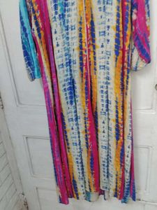 tie die women flared kurta