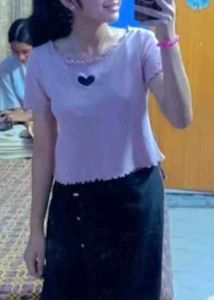 Cute Lilac Heart Top