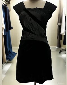 Pintrest Vintage Black Velvet Mini Dress