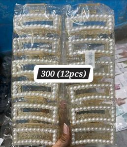 Pearl Hair Claw Clips (12-Pack)