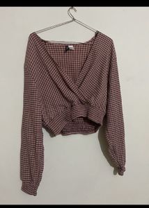 H&M Plaid Crop Top