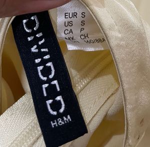 H&amp;M Butter Yellow Silk Dress