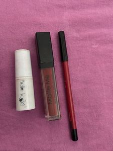 Lipstick, Liner And Highlighter Combo