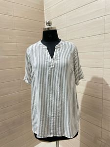 H&amp;M Striped Line Soft Tunic Top