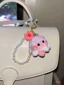 Cute Octopus keychain with pearls