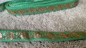 Clearance Sale Designer Lace Combo - Green &amp; Pink