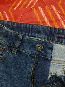 Blue Straight Leg Jeans