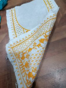 Neck Embroidery Patch White Colour New