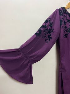 Elegant Purple Floral Top