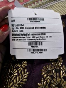Purple Boat Neck Festive Blouse
