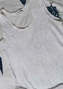 Set Of 2 Women&#39;s Tabk Top White &amp; Black