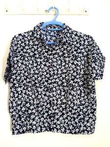Floral Print Button-Down Shirt