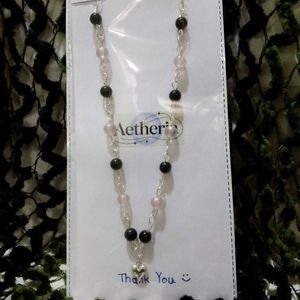 Pinterest Black Beaded Women's Necklace