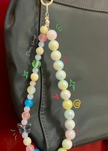 Pastel Beaded Handmade Bag Charm