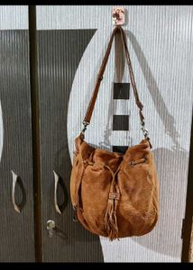 Brown Leather Hobo Bag