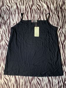 Black Linen Cami Top