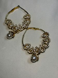 Cute Rhinestone Hoop Earrings