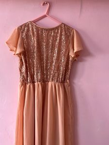 Sparkly Peach Occasion Dress
