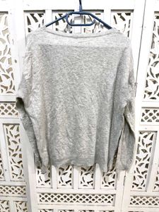 ✈️ Imported Gray Knit Sweater C