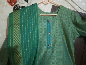 Brand New Kurta+Plazzo+Duptta - Light Green Color