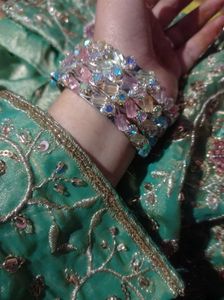 Colorful Crystal Bangle Set