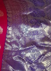 Pink Sari with Paisley Style Accents