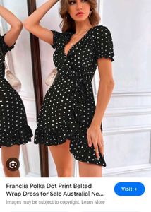 Ruffled Hem Black Dress