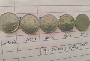 Rare 1 Rupee Coin Set Of Different Year (2012-2017
