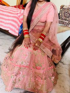 Gorgeous Pink Embroidered Lehenga