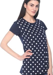 Women Printed Round Neck Regular Tshirt