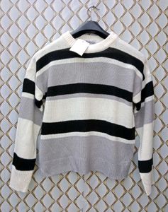 New With Tag Pinterest Striped Knit Sweater