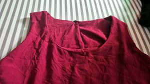 Burgundy Sleeveless Top