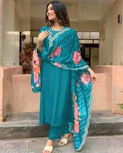 New Disign Kurta Pant Dupatta Set 🌈🍂