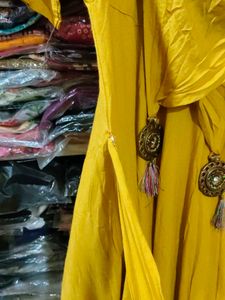 Long Kurta With Attached Stoll