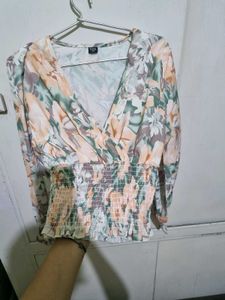Stylecast And Slyck Floral Print Deep Vneck Top