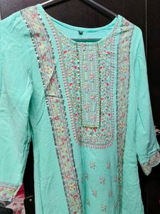 Aqua Embellished Kurti